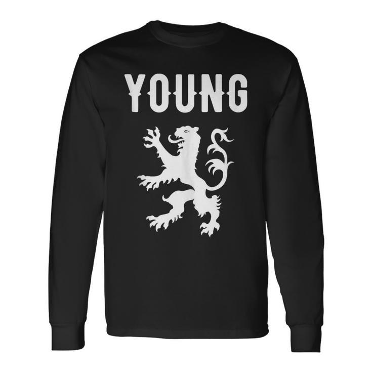 Young Clan Scottish Family Name Scotland Heraldry Long Sleeve T-Shirt