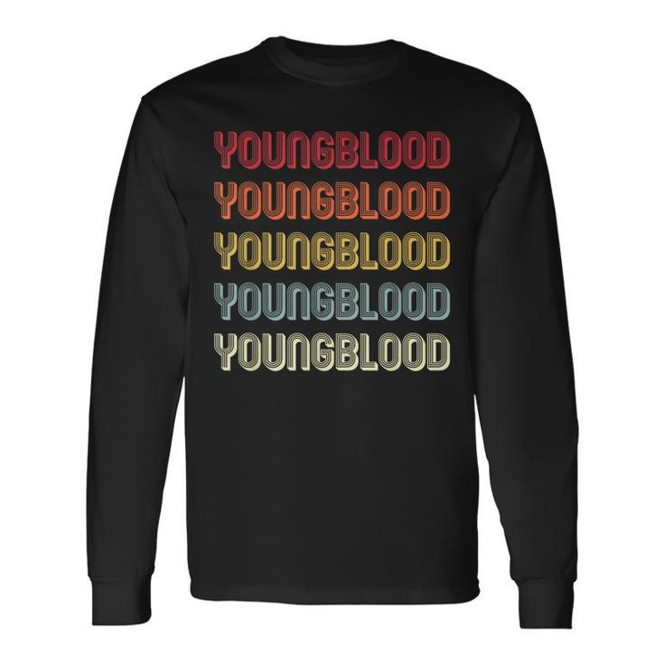Youngblood Surname Retro Vintage Birthday Reunion Long Sleeve T-Shirt