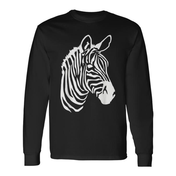 Zebra Head Long Sleeve T-Shirt