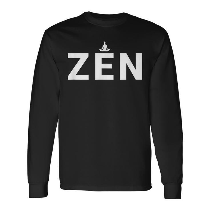 Zen Yoga T Simply Zen Lifestyle Meditation Long Sleeve T-Shirt