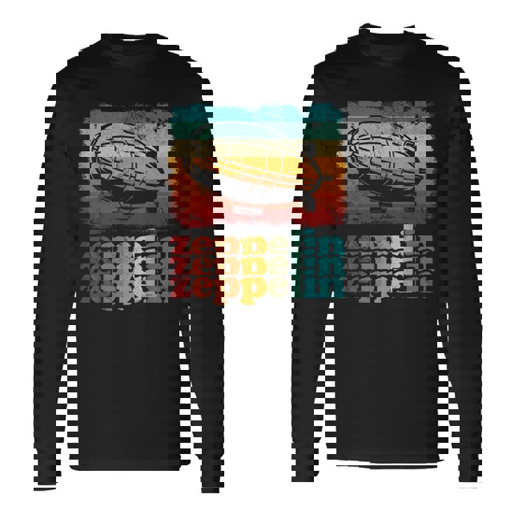 Zeppelin Dirigible Dirigible Retrointage Zeppelin Lover Camiseta de manga larga