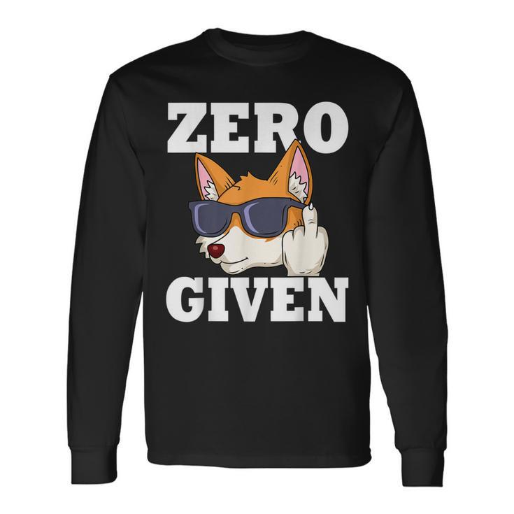 Zero Fox Given Fox Langarmshirts Geschenkideen