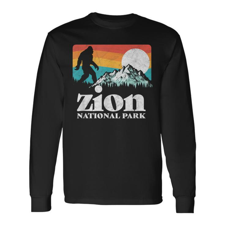 Zion National Park Utah Bigfoot Mountains Long Sleeve T-Shirt