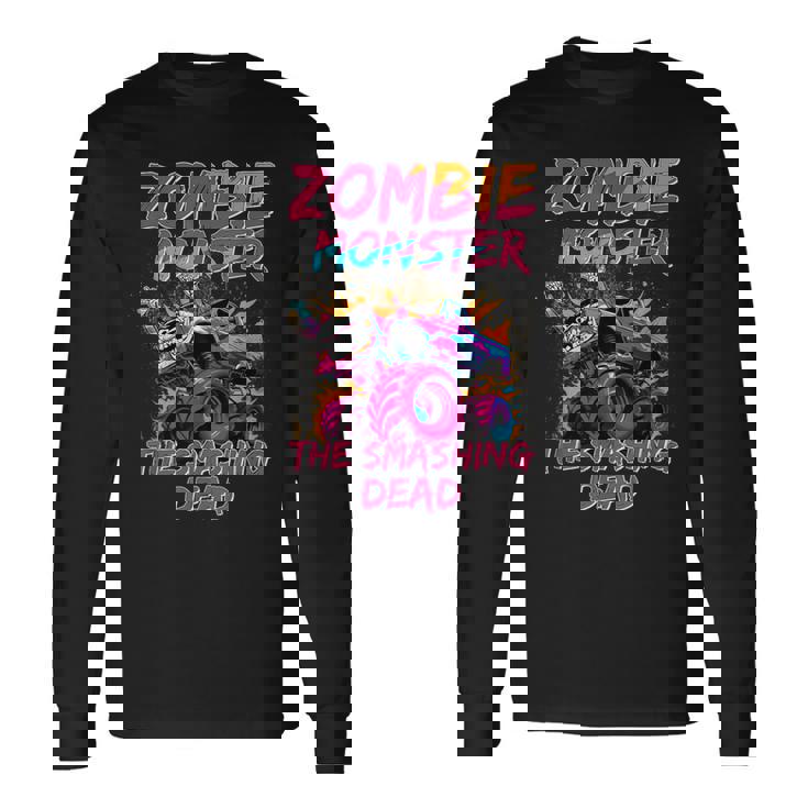 お待たせ! Smashing The Truck Monster Zombie Dead T-Shirt Sleeve Long トップス