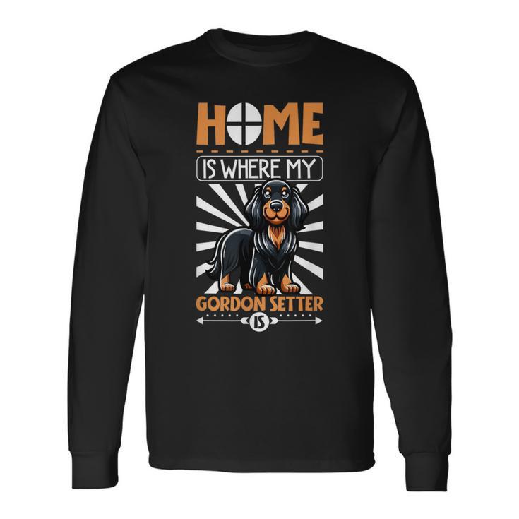 Zuhause Gordon Setter Langarmshirts Geschenkideen