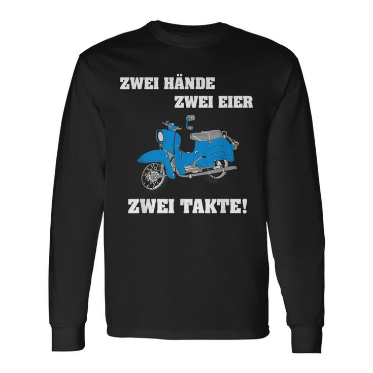 Zwei Hände Zwei Eier Zwei Takte Simsonfahrer Schwalbe Langarmshirts Geschenkideen