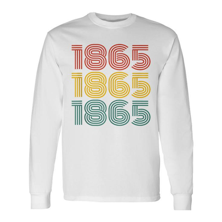 1865 Junenth Retro  Embrace Freedom & Heritage Long Sleeve T-Shirt