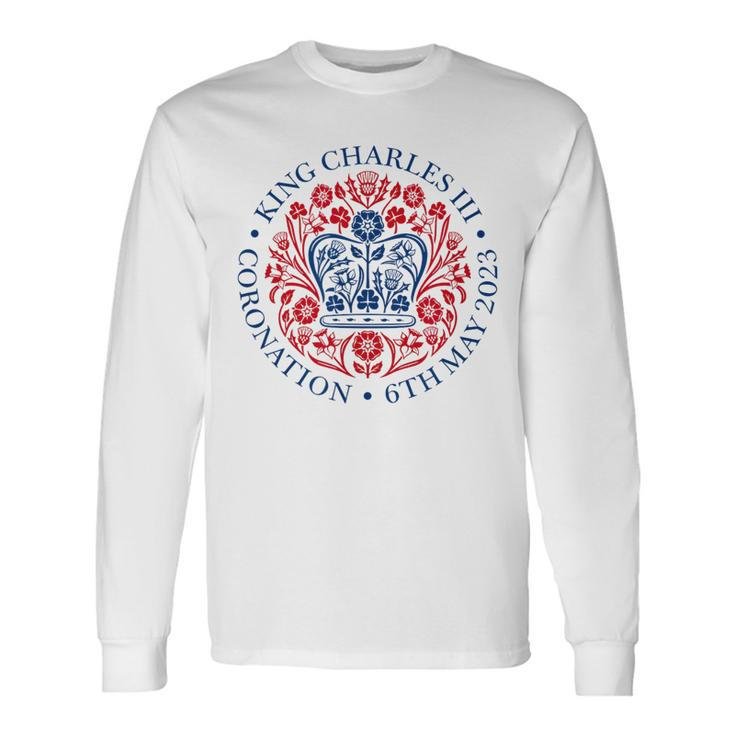 2023 Coronation King Charles Uk British Crown Emblem Logo Long Sleeve T-Shirt