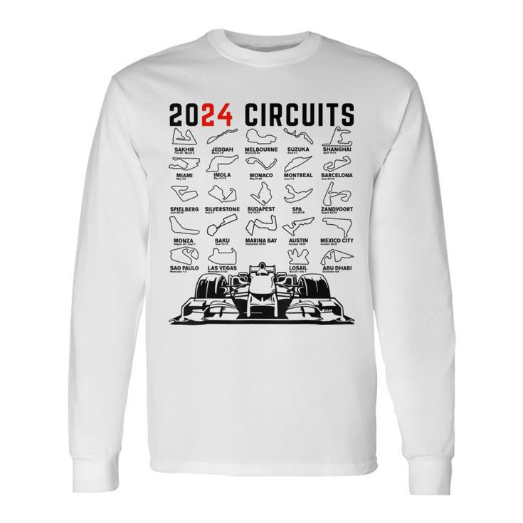 2024 Schedule Formula Racing Formula Fan Car Black Long Sleeve T-Shirt