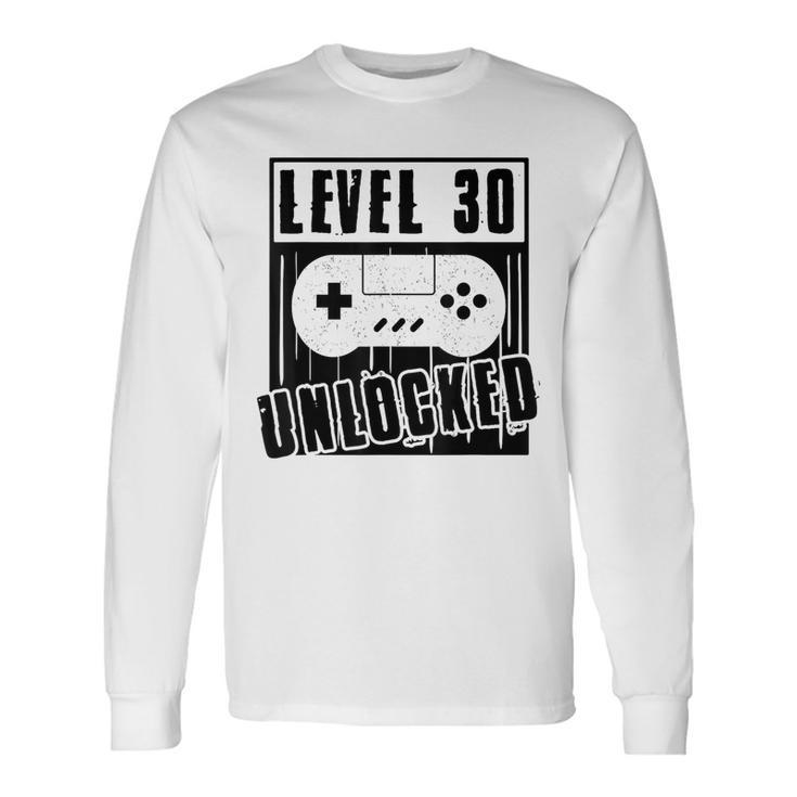 Nivel 40 Desbloqueado Gamer 40 Años Cumpleaños Camiseta De Manga Larga