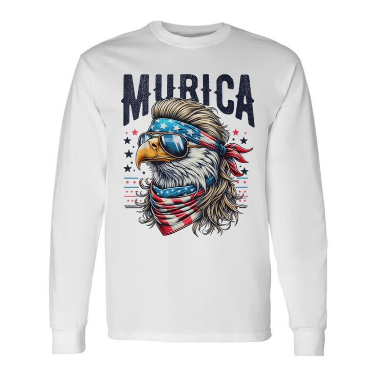 4Th Of July Patriotic Eagle July 4Th Usa Murica Long Sleeve T-Shirt