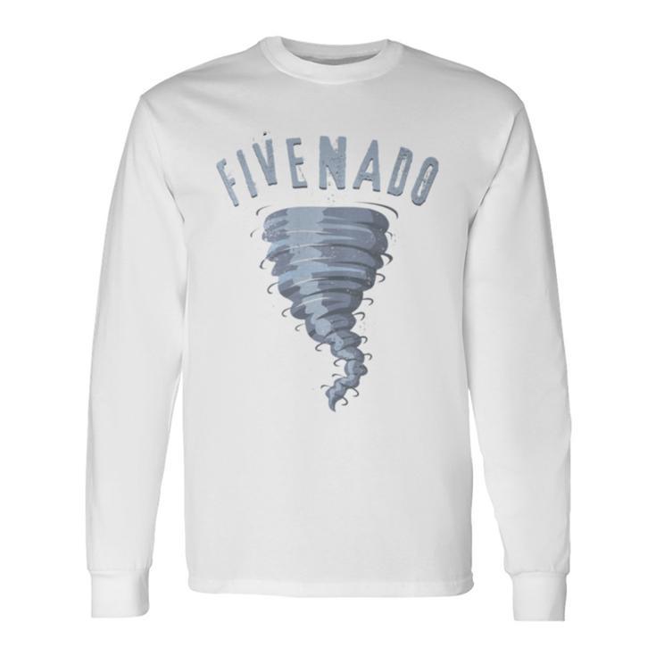 5Th Birthday Tornado Turning Five Fivenado Long Sleeve T-Shirt