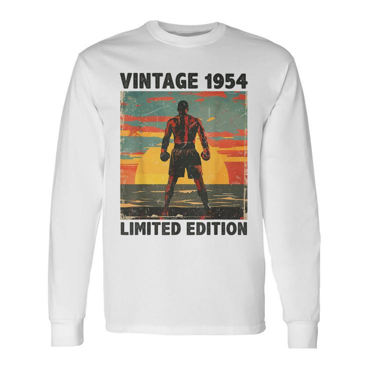 70 Years Old Vintage 1954 Boxing Lover 70Th Birthday Long Sleeve T-Shirt