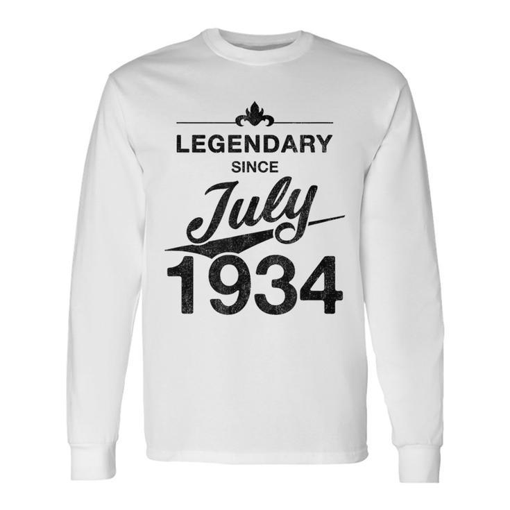 90Th Birthday 90 Year Old Born In July 1934 Vintage Long Sleeve T-Shirt