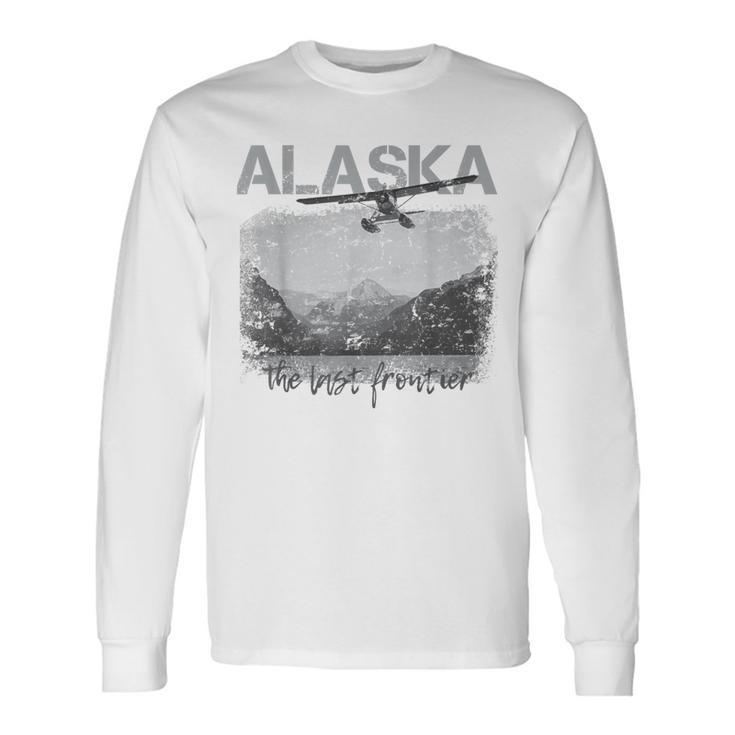 Alaska The Last Frontier With Float Plane Long Sleeve T-Shirt