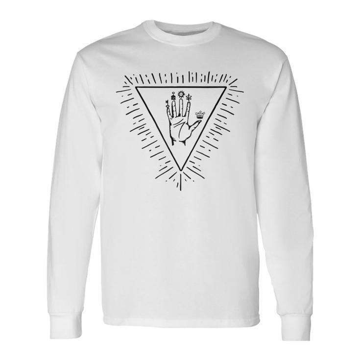 Alchemy Inspired T Triangle Alchemist Symbols Long Sleeve T-Shirt