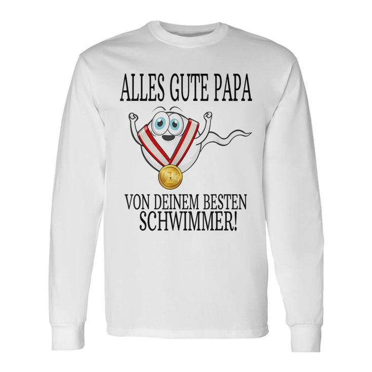 Alles Gute Papaon Deinem Besten Schwimmeratertag Langarmshirts Geschenkideen