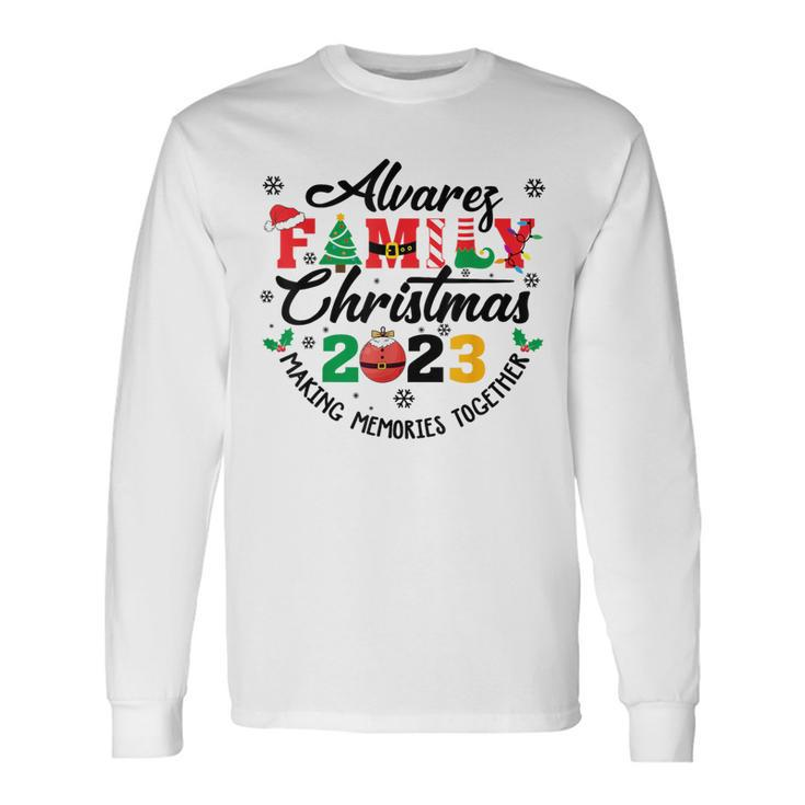 Alvarez Family Name Christmas Matching Surname Xmas Long Sleeve T-Shirt