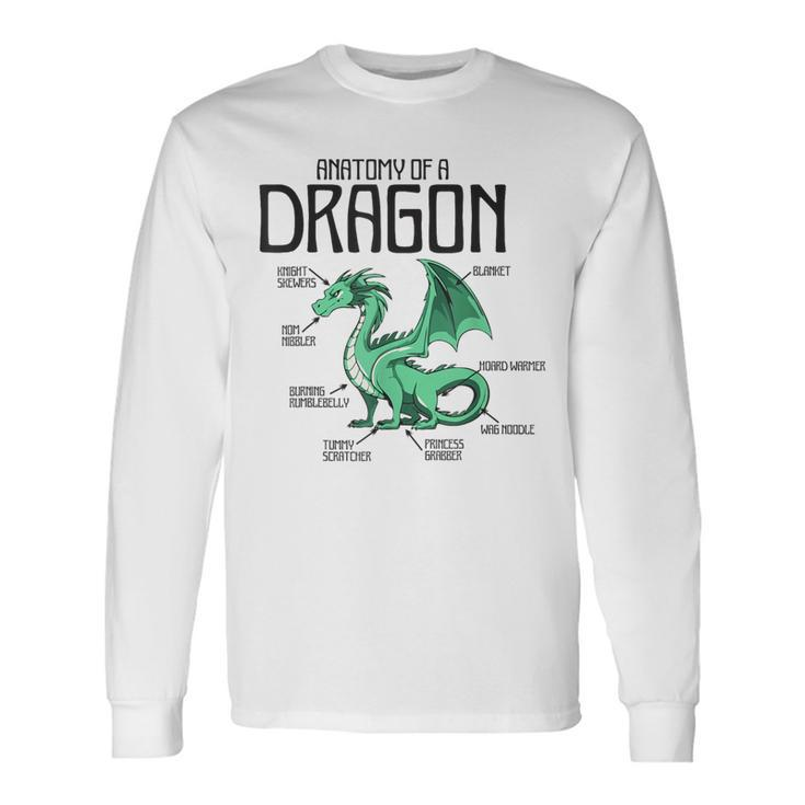 Anatomy Of A Dragon Lover For Women Reptile 2 Long Sleeve T-Shirt
