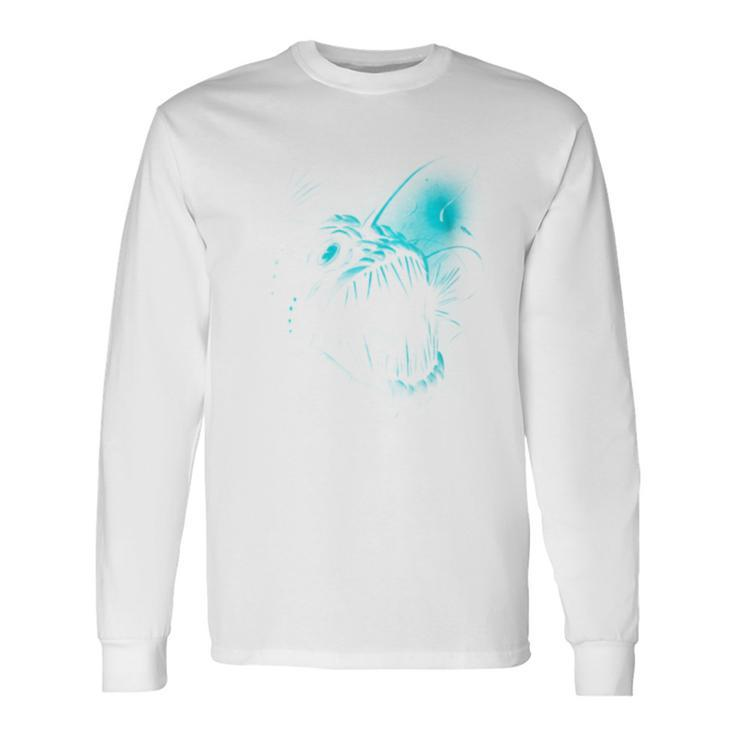 Anglerfish Deep Sea Creatures Angler Fish Ocean Sea Monster Long Sleeve T-Shirt