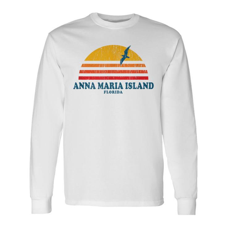 Anna Maria Island Florida Fl Vintage Graphic 70S Long Sleeve T-Shirt