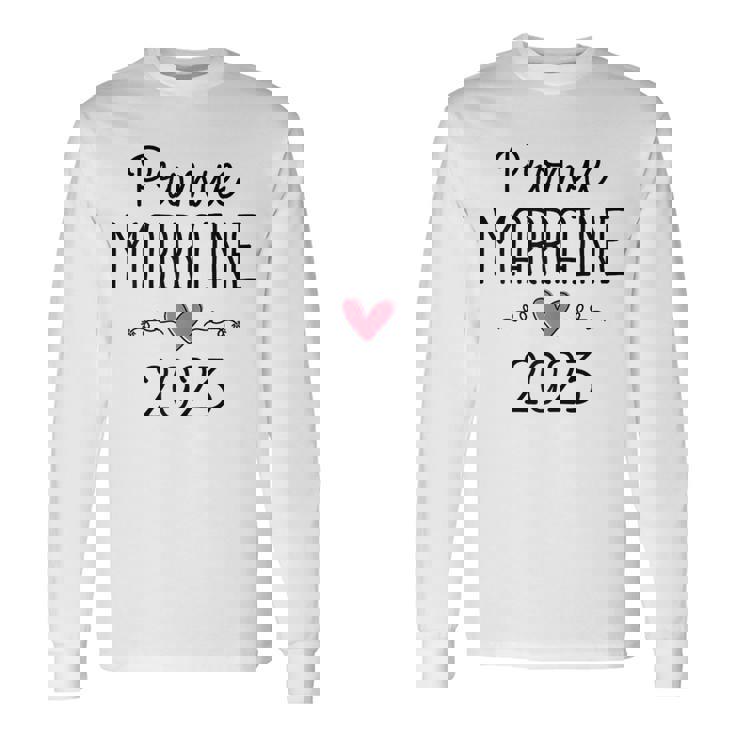 Annonce Pour Être Future Marraine Bébé Promue Marraine 2023 T-shirt à manches longues