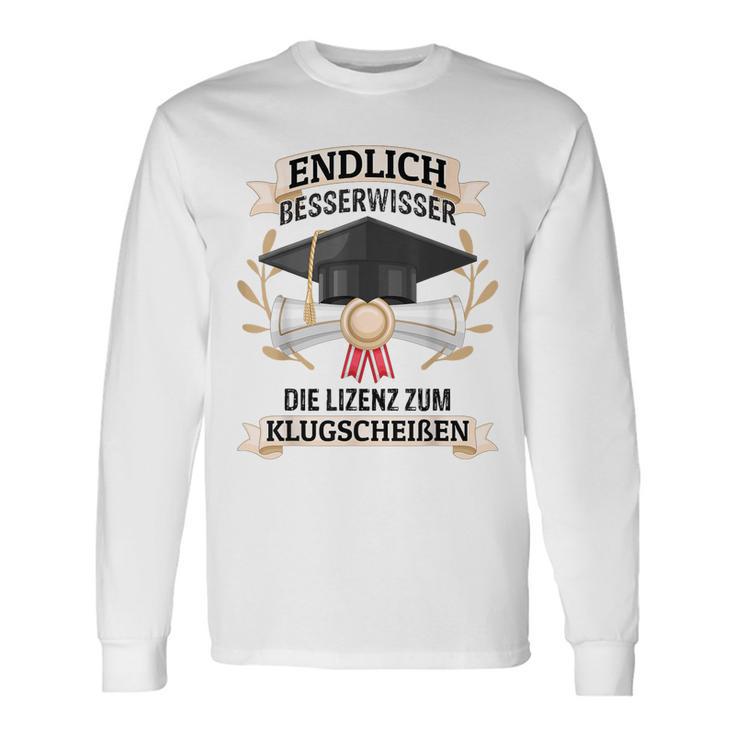 Bachelor Graduation Saying Exam Bestanden Uni Gra Langarmshirts Geschenkideen