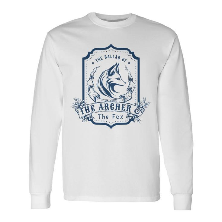 The Ballad Of The Archer And The Fox Bookish Romantasy Retro Long Sleeve T-Shirt