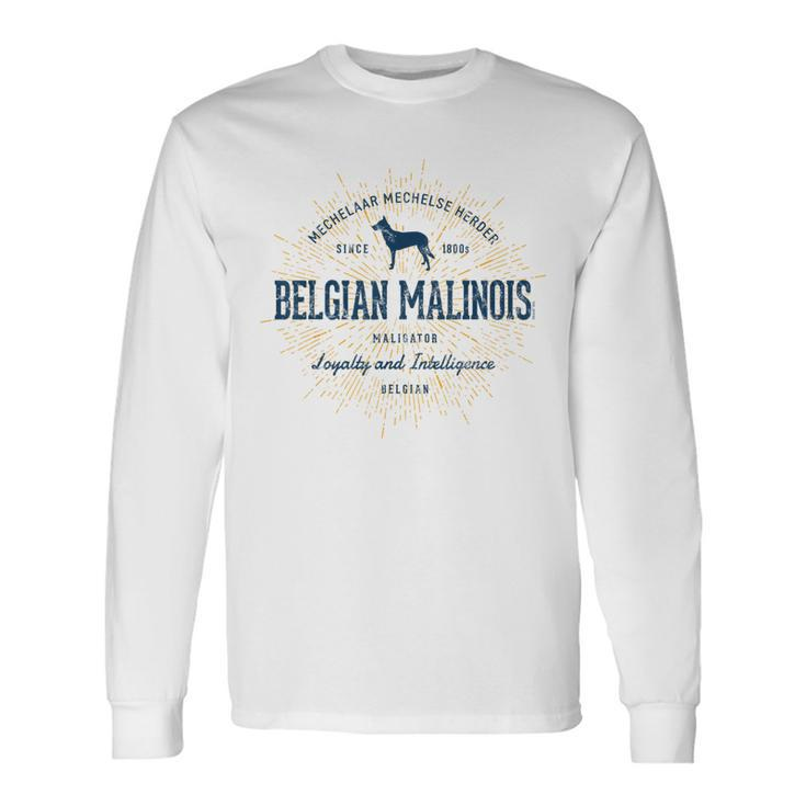 Belgian Malinois Vintage Belgian Shepherd Malinois Langarmshirts Geschenkideen
