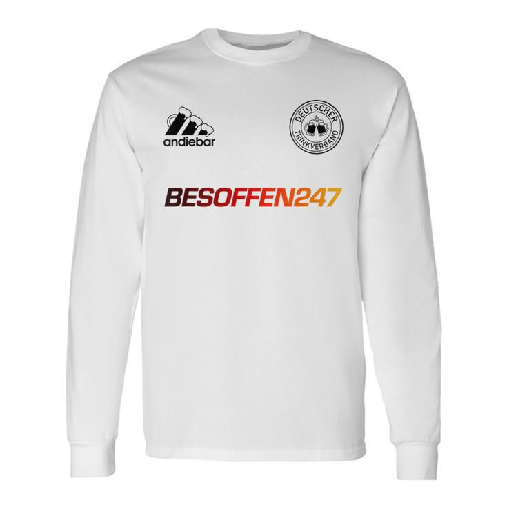 Besoffen247 Sauftrikot X Malle Trikot Deutschland Bier Langarmshirts Geschenkideen