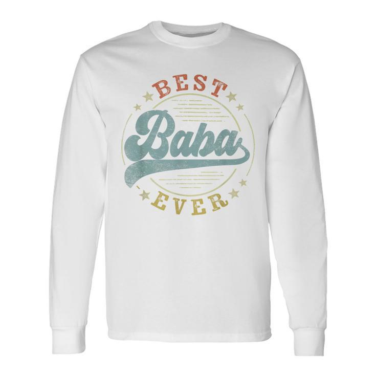 Best Baba Ever Father's Day Baba Vintage Emblem Long Sleeve T-Shirt Gifts ideas