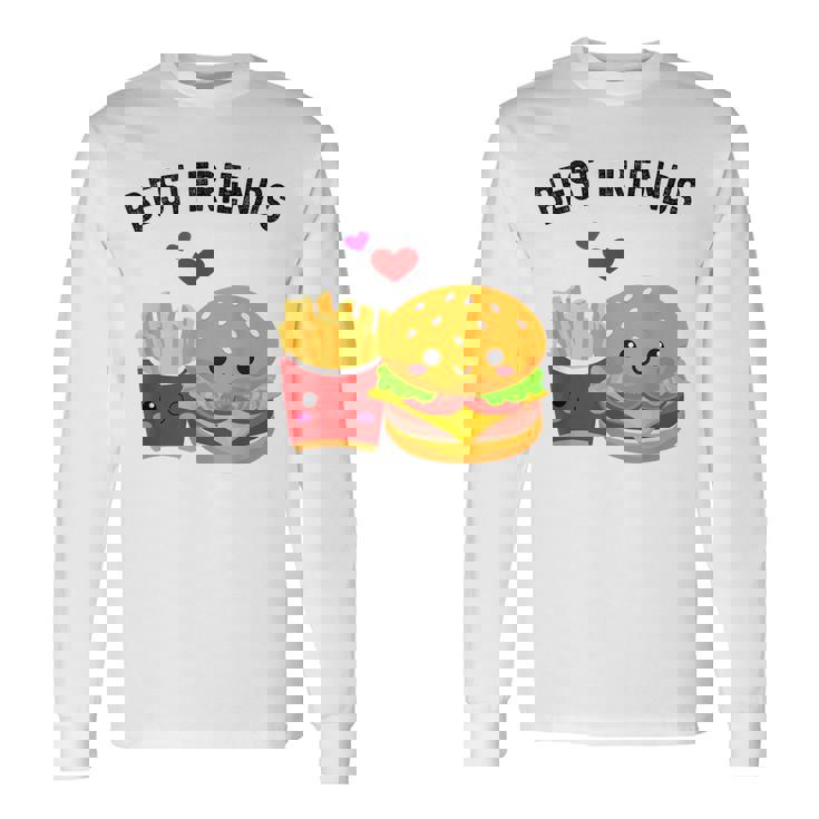 Best Friends Kawaii Burger & Fries Long Sleeve T-Shirt