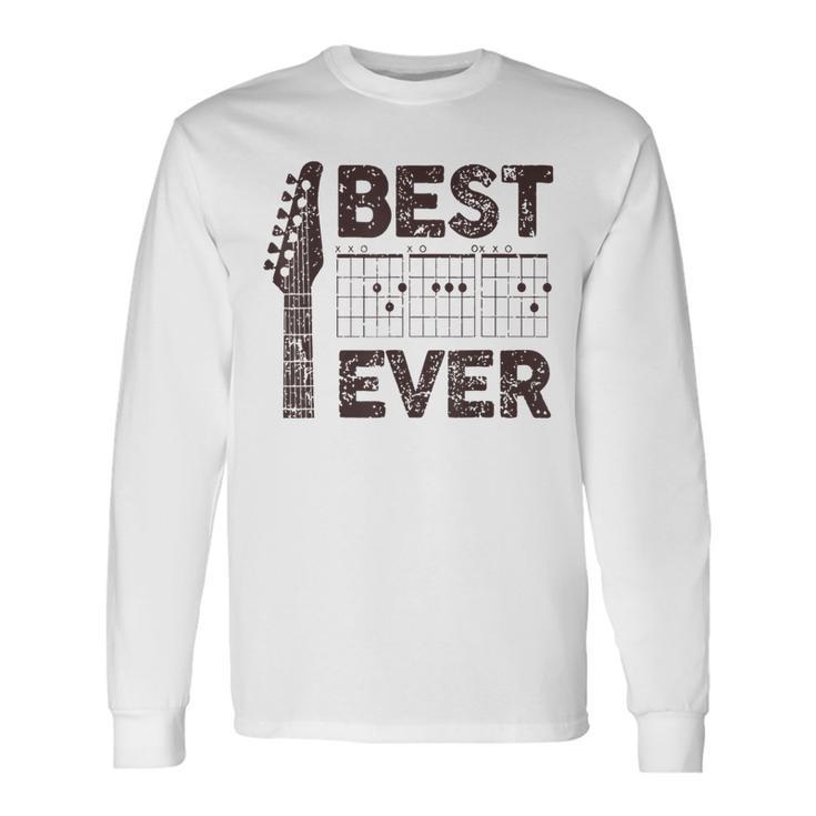 Best Guitar Dad Ever Chords Best Daddy Guitar Fathers Day Long Sleeve T-Shirt