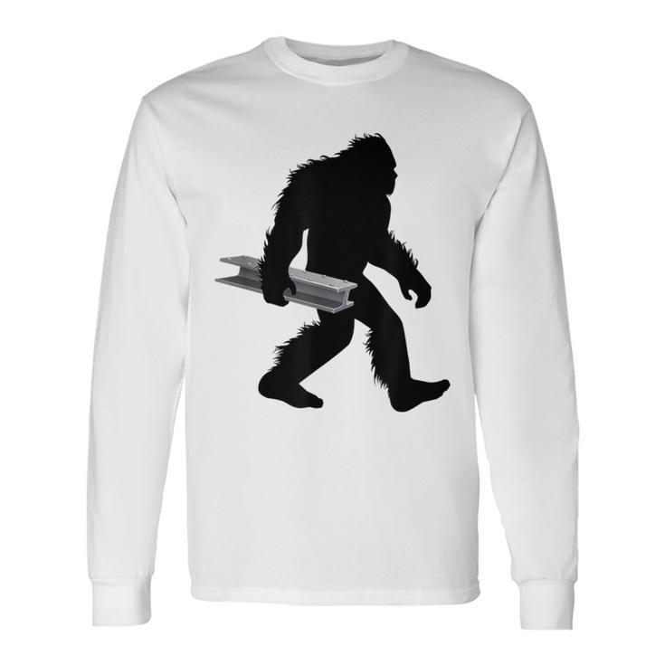 Bigfoot Slworker Welding Sasquatch Ironworker Long Sleeve T-Shirt