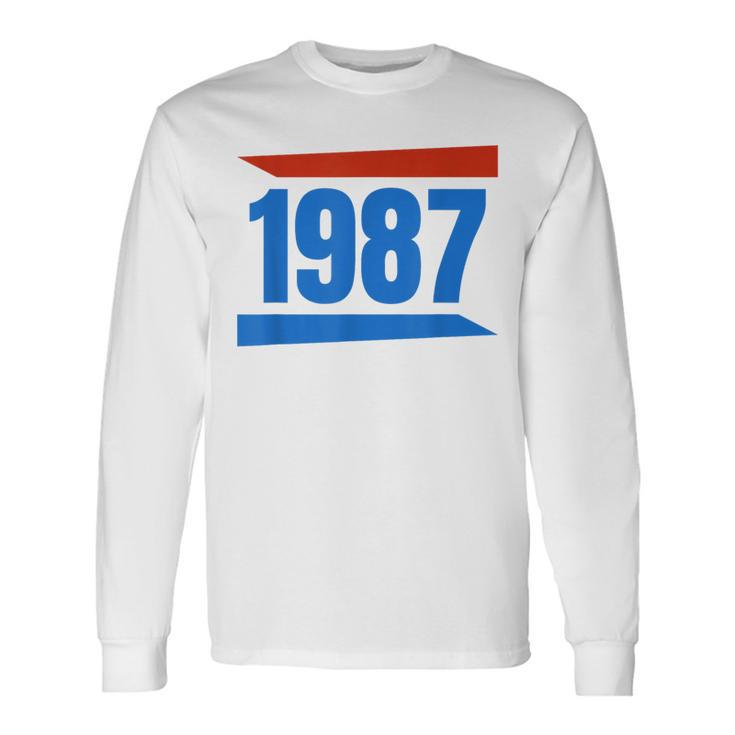 Birthday 1987 Vintage Retro Style Long Sleeve T-Shirt
