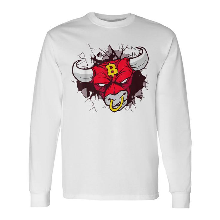 Bitcoin Bull Cryptocurrency Btc Long Sleeve T-Shirt Gifts ideas