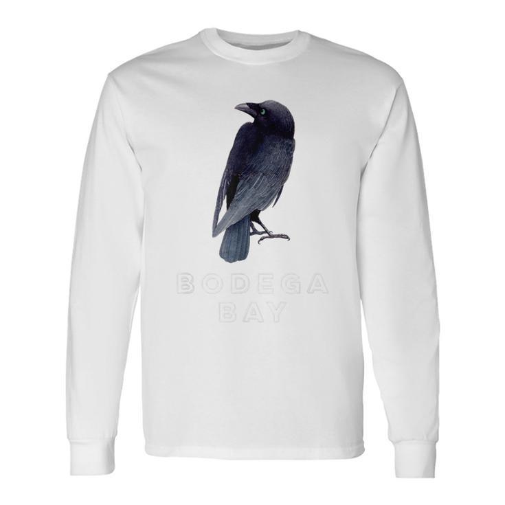 Bodega Bay Northern California Coast Crow Raven Lovers Long Sleeve T-Shirt