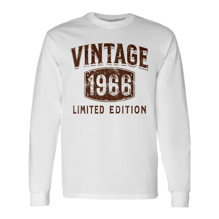 Born In 1966 Limited Edition Birthday Vintage 1966 Long Sleeve T-Shirt