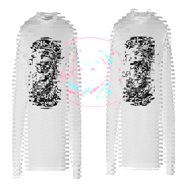 Born Free But Now I'm Expensive 4Th Of July Skeleton Long Sleeve T-Shirt