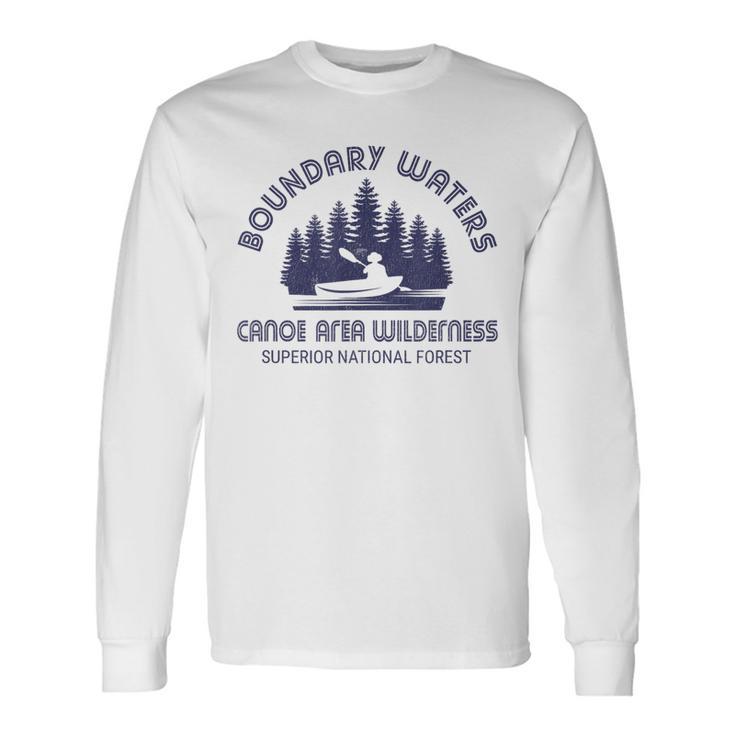 Boundary Waters Canoe Area Distressed Minnesota Bwca Long Sleeve T-Shirt