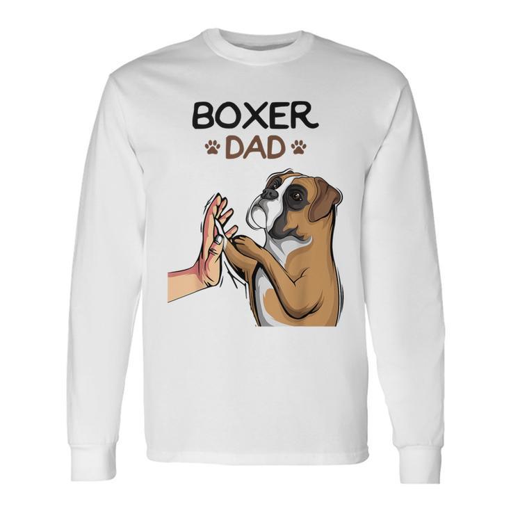 Boxer Dog Papa Langarmshirts Geschenkideen