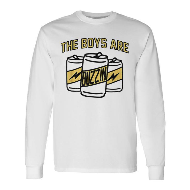 The Boys Are Buzzin Vintage Drinking Beer For Dad Long Sleeve T-Shirt