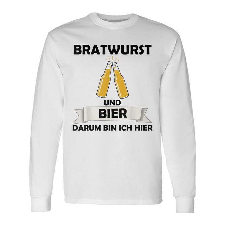 Bratwurst Und Bier Um Um Bin Ich Hier Hier Gray S Langarmshirts Geschenkideen