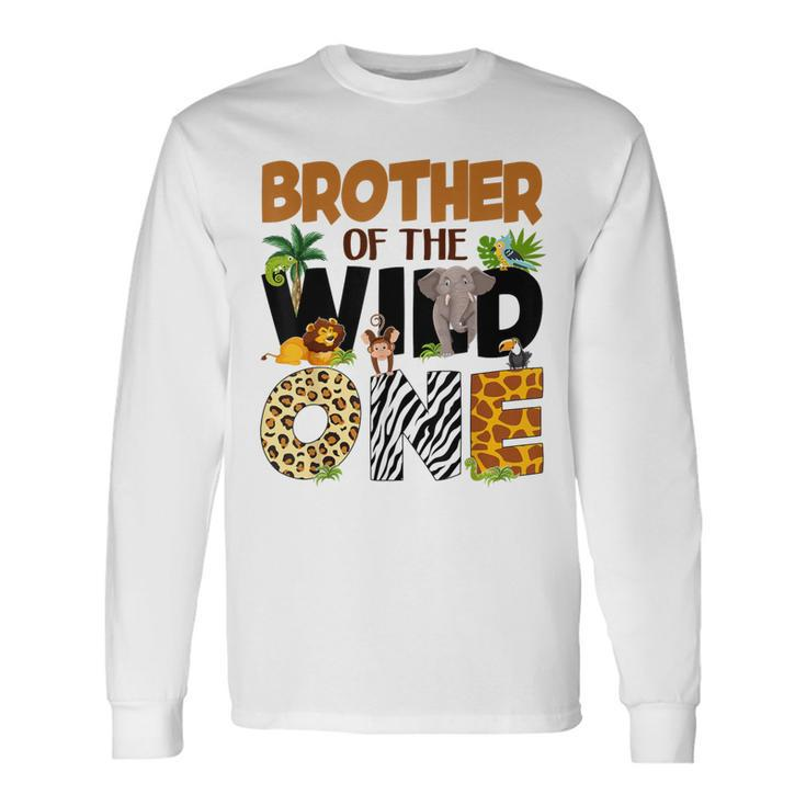 Brother Of The Birthday Wild One Safari Boy Family Matching Long Sleeve T-Shirt