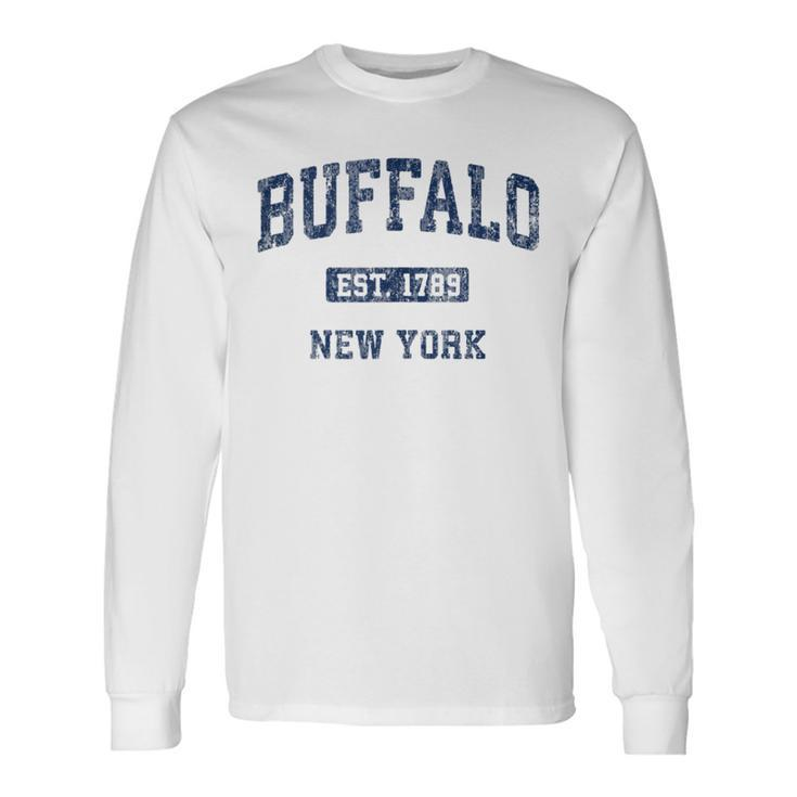 Buffalo New York Ny Vintage Athletic Sports Long Sleeve T-Shirt