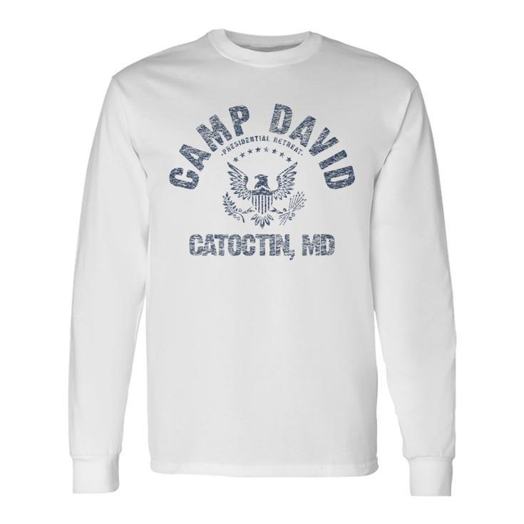 Camp David Presidential Retreat Vintage Distressed Graphic Long Sleeve T-Shirt