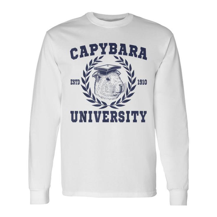 Capybara University Capybara Meme Lover Long Sleeve T-Shirt