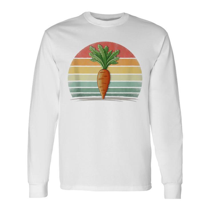 Carrots Vegetable Retro Style Distressed Vintage Carrots Long Sleeve T-Shirt Gifts ideas