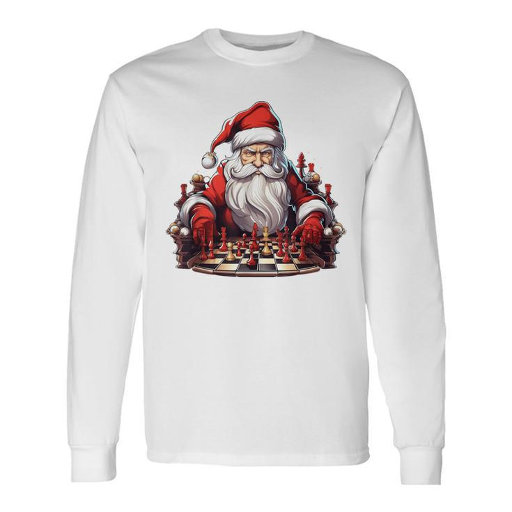 Chess Master Santa Christmas Chessboxing Chess Player Long Sleeve T-Shirt