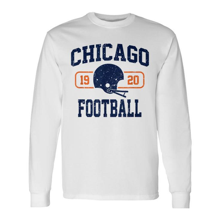 Chicago Football Athletic Vintage Sports Team Fan Long Sleeve T-Shirt